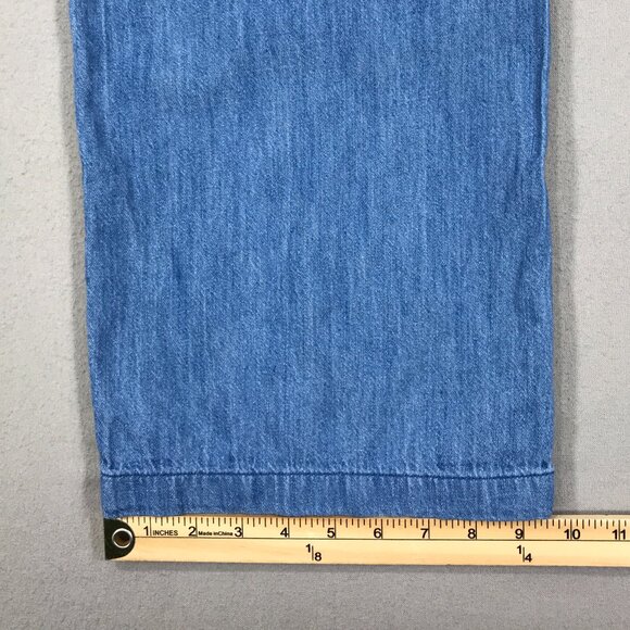 Old Navy Pants Girl's XL 14-16 Blue Chambray Pull On Loose Drawstring Wide Leg - Picture 14 of 14
